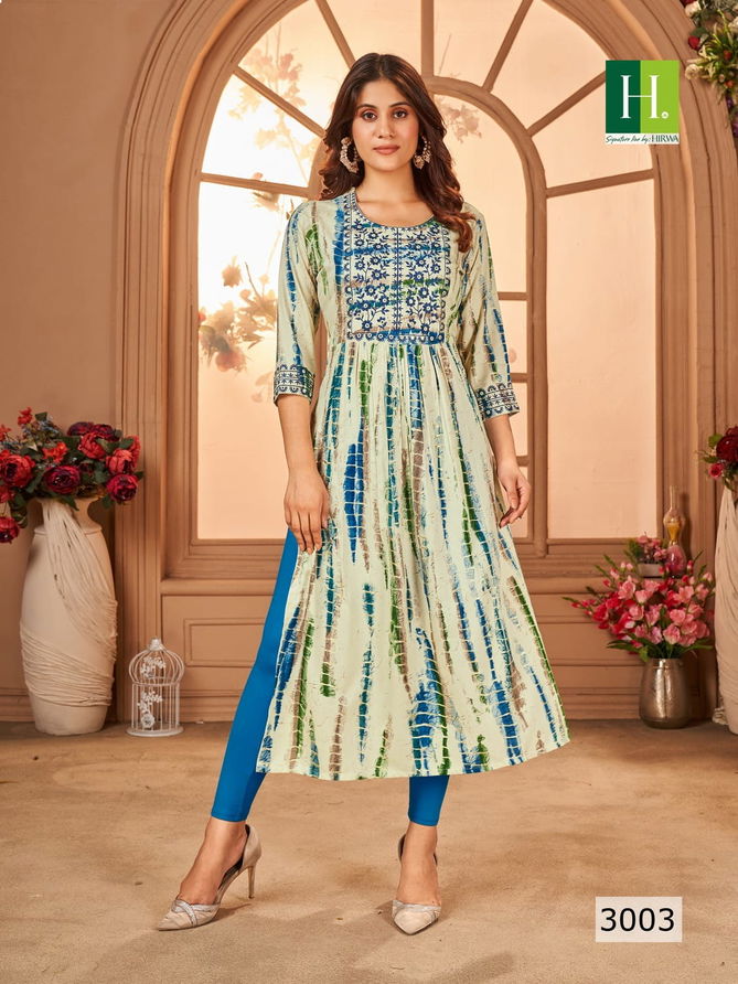 Shibori Vol 3 By Hirwa Nyra Cut Printed Kurtis Catalog
